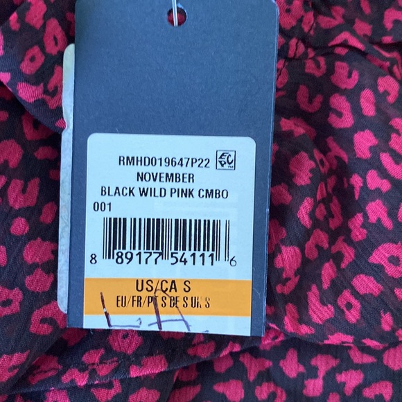 NWT Rachel Roy Lola Wild Pink & Black Leopard Draped Ruffle Tunic Dress - S - Picture 14 of 16